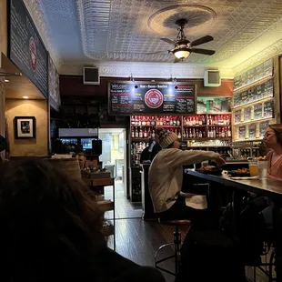 customers at the bar