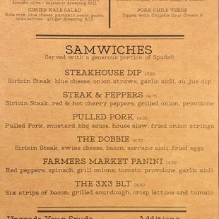 Menu page 2