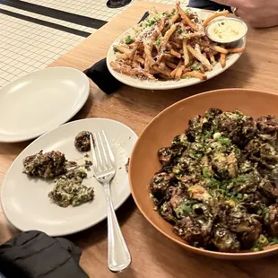 Brussel Sprouts and Truffle Fries
