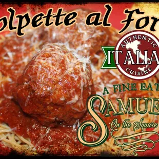 1/4lb. meatballs made from scratch by an old Italian recipe, hand crafted, roasted in the oven then simmered in our homemade tomato sauce.