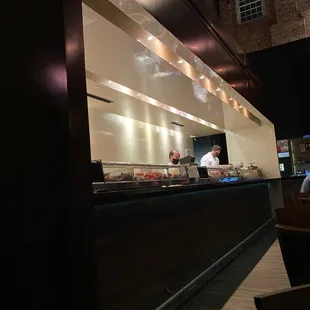 Sushi prep area
