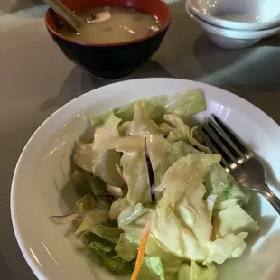 Salad with Miso Soup