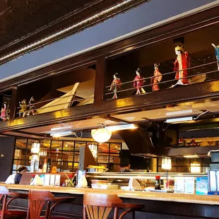 interior, sushi and sashimi