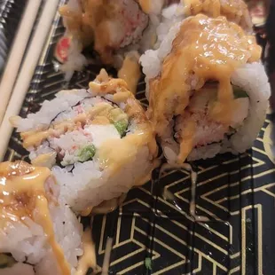 Over priced sushi that's gross