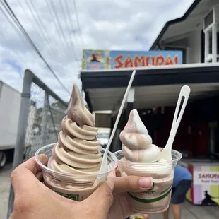 Chocolate and Mac Nut Swirl, Chocolate and Coconut Swirl