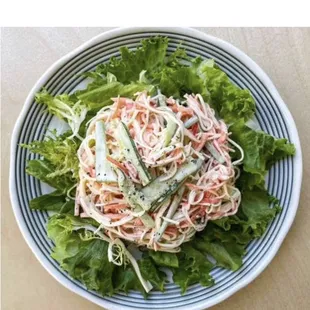 Crab stick salad