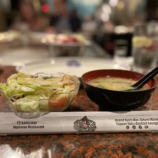 Soup and salad comes w teppan entrees