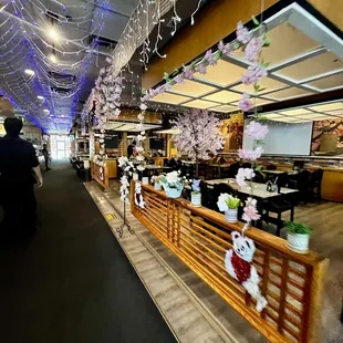interior, sushi and sashimi