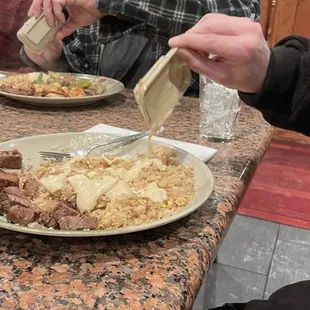 Hibachi filet, extra rice, no veggies, extra yum yum sauce