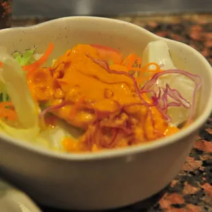 a bowl of food