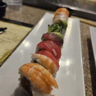 Rainbow on Spicy Tuna