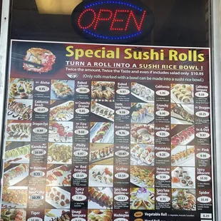 Outside Sushi Menu (Feb 2022)