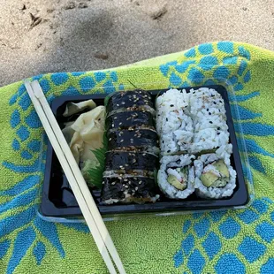 California roll and shrimp tempura roll