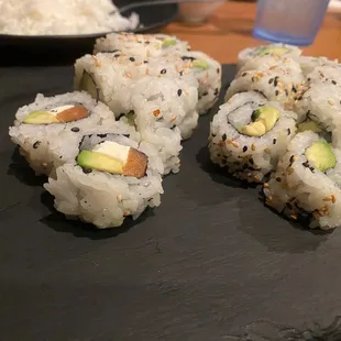 Philly Roll and avocado roll