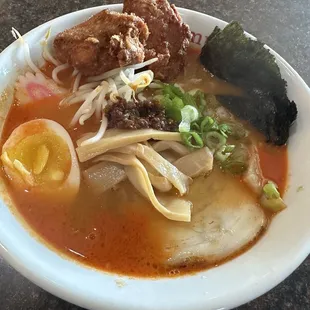 Karaage Spicy Shouyu Tonkotsu Ramen