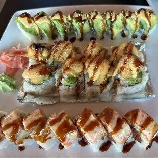 Lobster popcorn, sombrero and Abigail roll