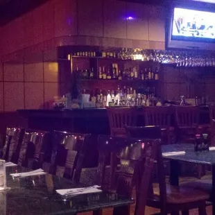 A view of the bar from our booth