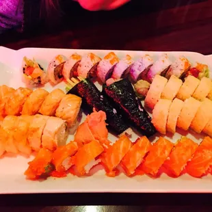 Ricky roll, red dragon roll, Lafayette roll, rainbow roll and hand roll. best ever had!