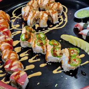 fresh tasty infused  Sushi Menu, Funky,  smooth, and spicy