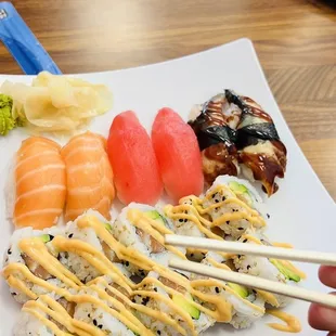 sushi and sashimi, sashimi, sushi, food