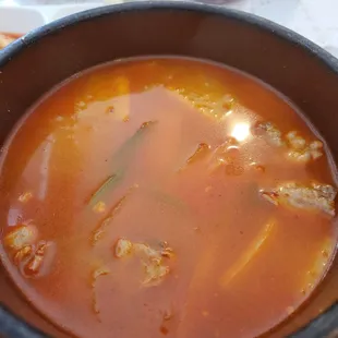 Closer look at the intestine and tripe soup.