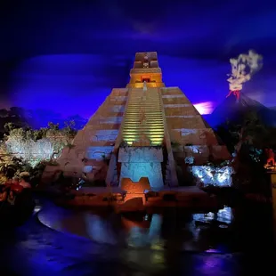 View of the pyramid by the restaurant