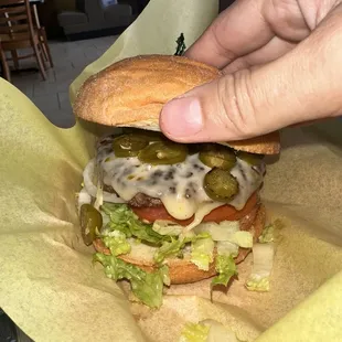 Jalapeno Pepper Jack Burger