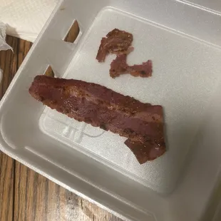 Uncooked bacon