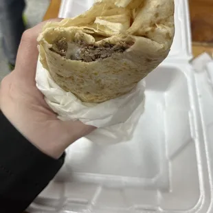 Deshebrada burrito