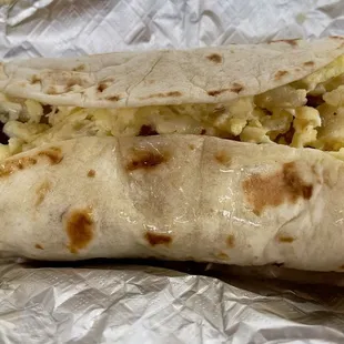 Bacon, potato and egg taco