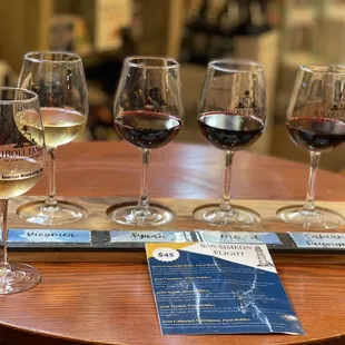 San Simeon Flight: Rosè, Viognier, Syrah, Merlot, and Cab Sauv
