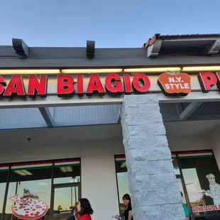 the front of the restaurant