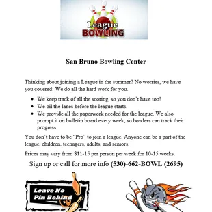 Interested in Signing up for a league?