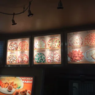 Pizza selection