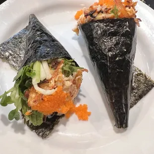 baked lobster hand roll
