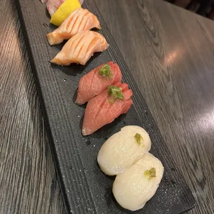 sashimi, sushi, sushi and sashimi, food