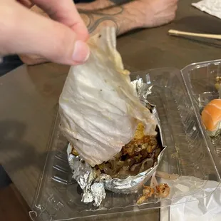 We found a baked napkin in our dynamite this evening.