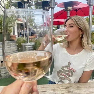 Evidence rosé on the patio!!! So nice