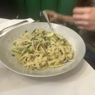 Chicken and pesto fettuccine