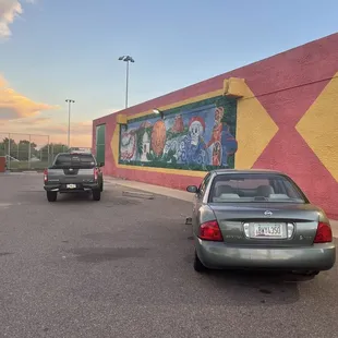 cars parked in a parking lot