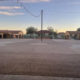 a view of a parking lot