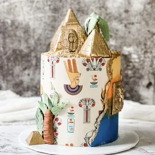 a cake made to look like a castle