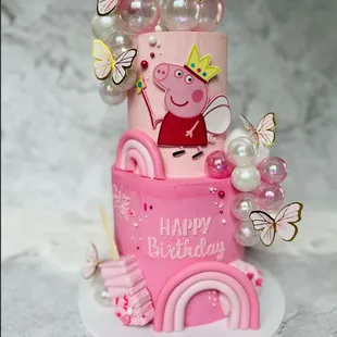 pep the pig birthday cake