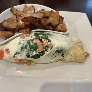Spinach and Feta Cheese Omelet