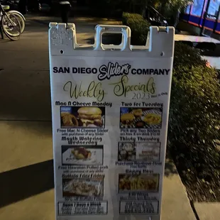 Menu specials