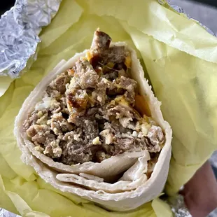 steak breakfasts burrito