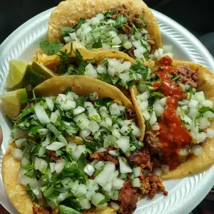 5 tacos (variety of meat)