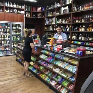 a man and woman in a store