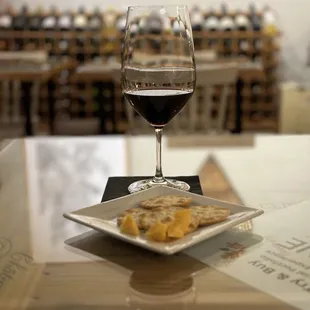 Try the aged gouda. A must pair to their excellent red wine selections.