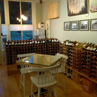 San Dimas Wine Shop Inside Seating Evening